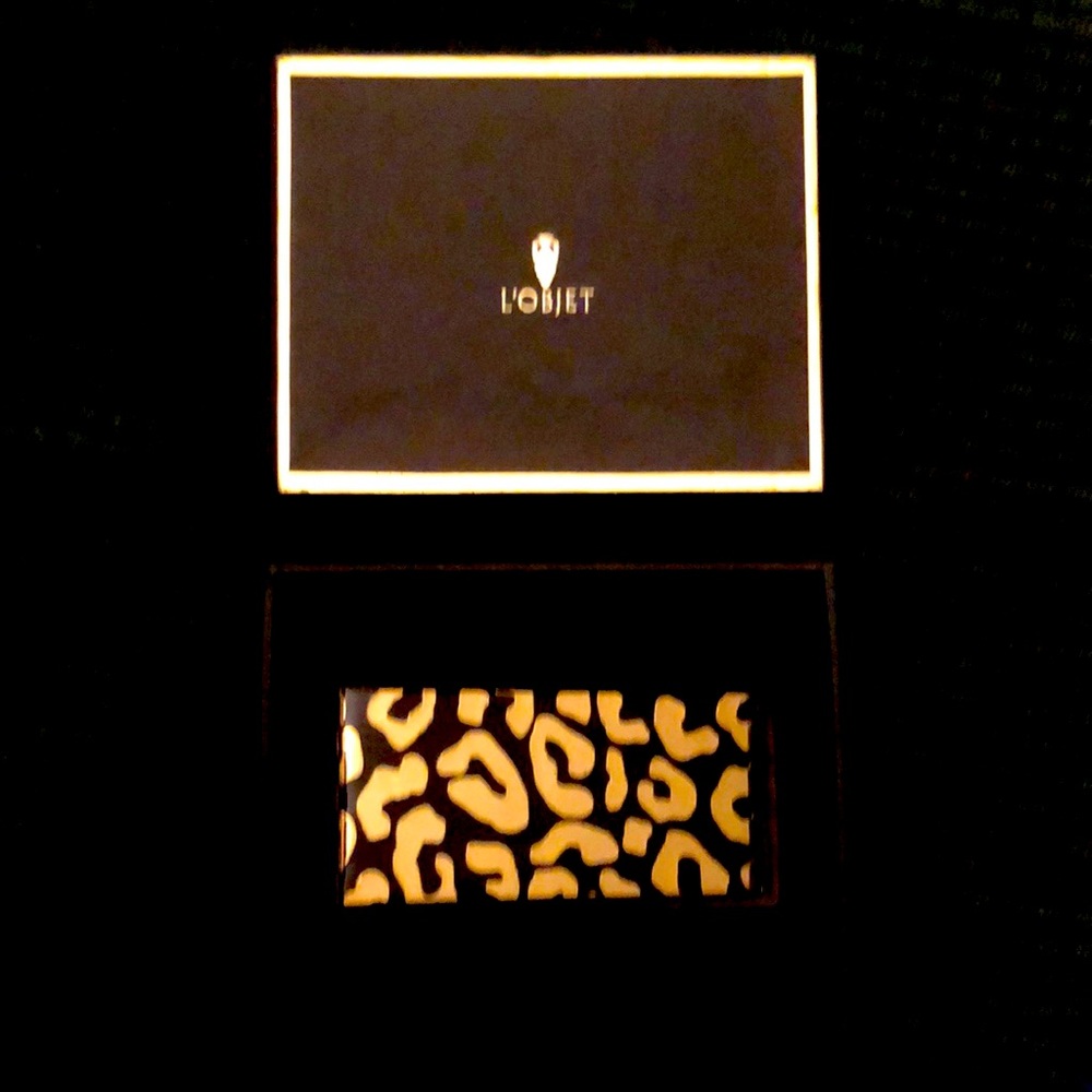 L’Objet Gold Leopard Clip Desk Accessory